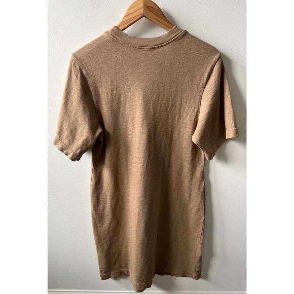 Cotton Citizen Taupe Crew dark tan tokyo short sleeve mini dress women's size M - Picture 3 of 6